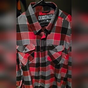 DIXXON Coupe DeVille Men's Bold Red and Black Checkered Shirt